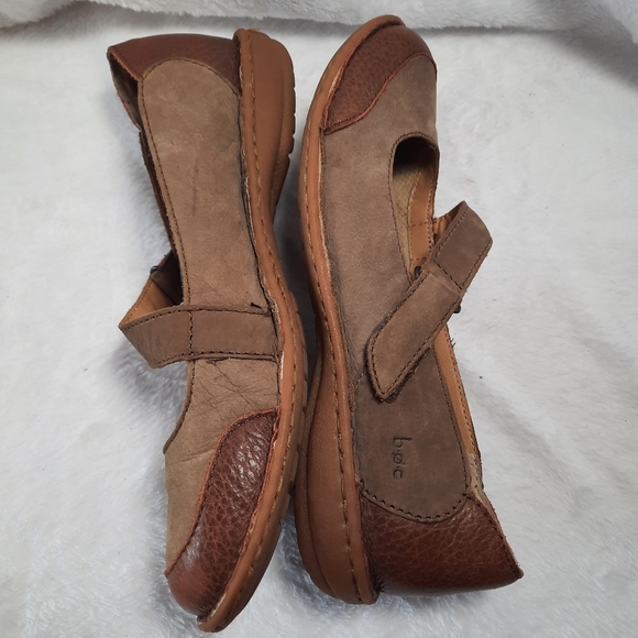BOC Brown Leather Mary Jane Shoes Size 8 - Picture 5 of 14